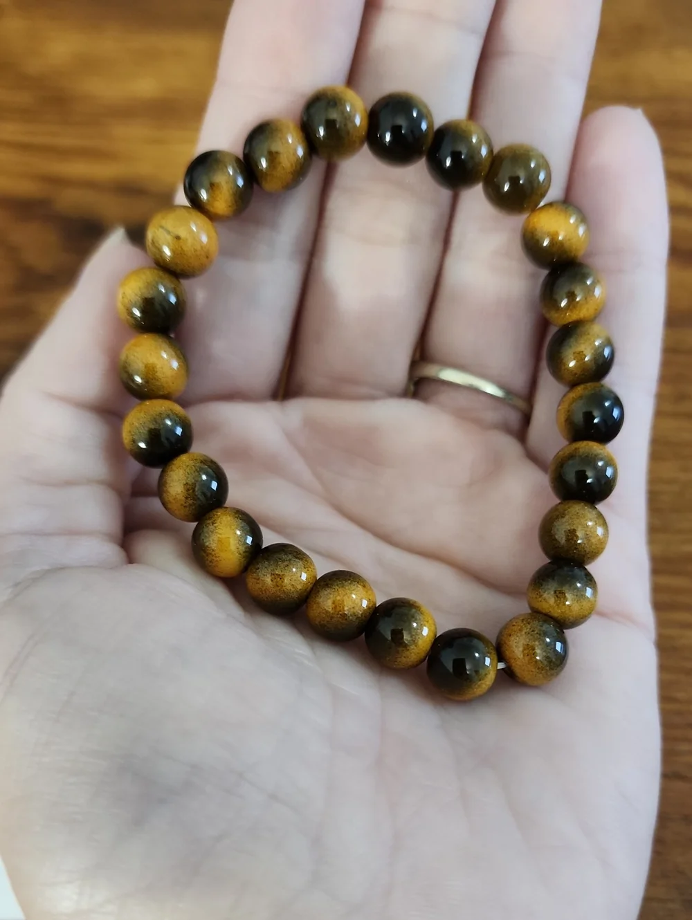 European And American Natural Tiger Eye Stone Bracelet For Men Handmade Beaded
